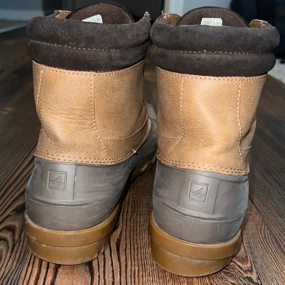 Sperry Top-Sider Avenue Duck Boots Men's 10.5 Tan Brown Waterproof STS14140